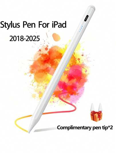 Lápiz óptico compatible con iPad 2018-2025, lápiz de carga rápida compatible con iPad con sensibilidad a la inclinación y rechazo de palma - Lápiz compatible con iPad Air 3 4 5 M2 M3, Pro 11" 12.9" M4, Mini 5 6-6 7 8 9 10 11a generación