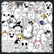 50pcs Cute Ghost Creative Graffiti Stickers For Luggage, Skateboard, Tablet, Cartoon Decals - Multicolor - View 2