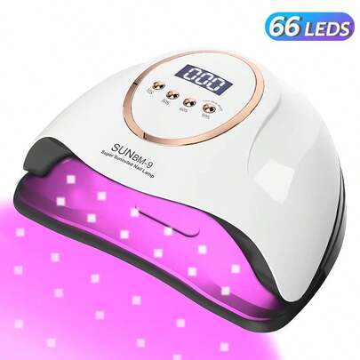 LED Nail Lamp For Manicure Nail Dryer UV Drying Lamp For Curing UV Gel Nail Polish With Motion Sensing LCD Display, Home Salon Nail Art Beautiful Gift