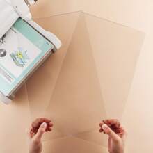 CYFUN DESIGN 1 对 8.9 X 6.1 X 0.12 英寸 / 15 X 8.8 X 0.12 英寸 / 12.7 X 8.8 X 0.12 英寸透明聚碳酸酯塑料切割板，适用于模切机