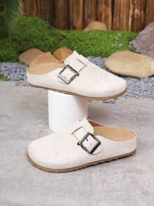 Kids Thick Bottom Closed Toe Sandals, Outdoor/Indoor Slippers For Spring & Summer