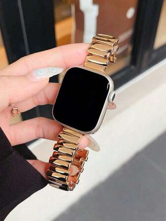 1pc Asymmetrical Metal Watchband Compatible With AppleWatch Band AppleWatch 42mm 38mm 40mm 41mm 44mm 45mm 46mm 49mm Fashion Smart Watch Replacement AppleWatch Strap For Series Ultra2 Ultra SE2 SE 10 9 8 7 6 5 4 3 2 1 For Men Women