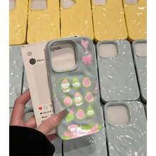 Funda rosa guayaba con diseño de gatito y meteorito. Diseño plegable irregular. Compatible con phone 16/15/14/13/12 Pro, 14, 15, 16 Plus, 11, 12, 13, 14, 15 y 16 Pro. Diseño elegante, suave y antideslizante. Resistente a caídas. - azul claro - Ver 4