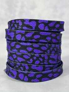 1 Cặp dây giày dệt thoi bằng polyester họa tiết da báo nhiều màu thời trang, phù hợp cho giày thể thao, giày chạy bộ, giày vải - Nhiều màu - Xem 24