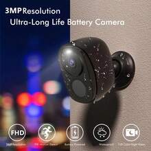 2K Wireless Outdoor Security Camera With Spotlight - Battery Powered, Wi-Fi Connectivity, Color Night Vision, AI & PIR Motion Detection, Two-Way Audio, Black - Multicolor - View 1