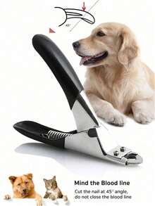 Heavy-Duty Pet Nail Clippers With Safety Guard And Nail File - Professional Grade Stainless Steel Trimmer For Dogs And Cats, Ensuring Precise, Pain-Free Trimming And Filing, Ideal For Home And Pet Grooming Salons - Multicolor - View 4
