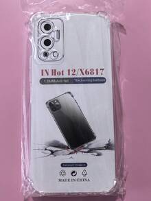 1 pieza Funda transparente anti-caída de cuatro esquinas, adecuada para teléfonos inteligentes de la serie /INFINIX/, funda de teléfono transparente anti-caída de cuatro esquinas, funda de teléfono, cubierta protectora de teléfono, carcasa de teléfono, funda de teléfono, funda de teléfono anti-caída, funda de teléfono transparente, funda de teléfono minimalista, funda de teléfono de unicolor, funda de teléfono transparente, funda de teléfono TPU anti-caída (anti-caída de grado militar)