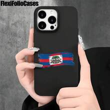 Funda protectora para phone con diseño nacional en azul y rojo, con orificios grandes, compatible con phone 16 Pro, 16, 15 Pro, 14, 14 Plus, 14 Pro, 13, 13 Pro, 12 Pro y 11/11 Pro. Regalos para cumpleaños y celebraciones. - Blanco - Ver 8