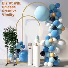 2 Pack Metal Arch Backdrop Stand(7.2FT/6FT), Decorative Balloon Arch Stand, Easy Assembly Gold Wedding Arch, Stable Backdrop Arch Stand For Wedding Ceremony, Birthday Party, Baby Shower - Vàng - Xem 7