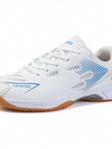 Zapatos deportivos con suela de goma antideslizante para hombres y mujeres, adecuados para bádminton, voleibol, tenis, tenis de mesa, correr, viajes - Azul - Ver 3