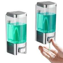 手动皂液器，17盎司/500毫升壁挂式皂液器，大容量厨房浴室洗手液皂液器，商用可填充洗发水沐浴露乳液皂液器 - 按壓款 - 查看 2