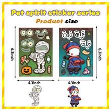 SCXXBSW 8 Styles Of Toy Puzzle Stickers, Original Halloween "Make A Face" Stickers, Handicraft Cartoon Stickers​ - Multicolor - View 9