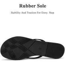 Haifago Sandals For Women,Flat Flip Flops Summer Outdoor Open Toe Slippers, New Woven Roman Style Sandals For Women,2026 Black Sandals - 黑色 - 查看 5