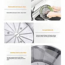 SOKANY175 Multi-Function Centrifugal Juicer. Equipped With 3-Inch Wide Feeding Chute. 500W Power, 2-Speed Settings, 304 Stainless Steel Material, Suitable For Household And Restaurant Fruit Juicing, Can Separate Fruit And Vegetable Pulp. Essential Kitchen Tool. - EU C Type Plug(220-240V) - View 6