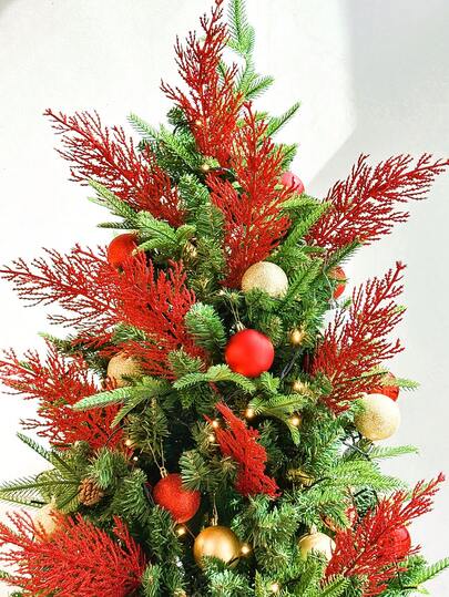 20 قطعة/10 قطعة أغصان قصيرة من أشجار صناعية، سيقان خضراء اصطناعية لأشجار الصنوبر، رذاذ لامع لأوراق إكليل عيد الميلاد، إكسسوارات لامعة لعيد الميلاد لباقات DIY، سيقان زهور لإكليل عيد الميلاد والزفاف، ديكورات شجرة عيد الميلاد الاصطناعية الجميلة، حشو لفازات الغرف المعيشة والنوم، ديكور حفلات الزفاف والمنزل، زينة شجرة عيد الميلاد