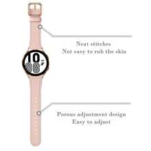 Huastonband 黑白棕軟舒適超薄手錶錶帶 玫瑰金方形扣 適用於 Galaxy Watch 7 6 5 Pro 4 Active 2 40mm 45mm 46mm 42mm Watch GT2 Pro GT3 GT4 男女通用 智慧手錶配件 手腕錶帶 20mm 22mm 快速拆裝安裝 - 淺粉色 - 查看 4