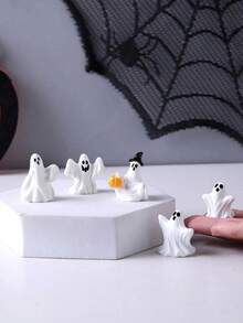 5 Pcs/Set-Halloween Creative Ghost, Demon, Pumpkin, Witch Miniature Decorations, DIY Home Center Decor, Bedroom Cabinet Decor, Halloween Party Decoration, Halloween Holiday Gift Home Decor Halloween Decor Fall Decor Room Decor Autumn Decor,Halloween Decor Fall Decor Room Decor - Multicolor - View 4