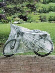 3pcs/Set Disposable Transparent Vehicle Cover, Motorcycle Bicycle Sunscreen Dustproof Waterproof Snow Protection Cover, Electric Bike Rain Cover - Clear - View 3