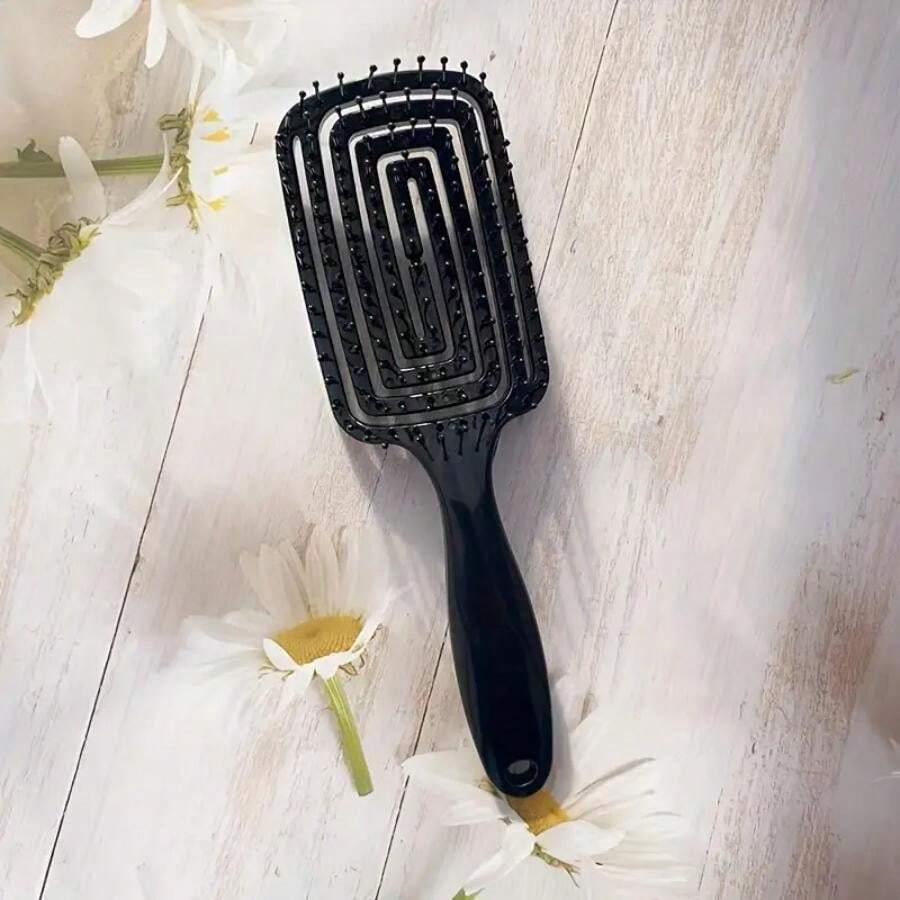 Lược chải tóc rỗng ruột, lược chải tóc ướt hoặc khô, lược làm tóc cho mọi loại tóc, dụng cụ làm tóc, đồ dùng làm tóc, đồ dùng du lịch thiết yếu, du lịch, thợ cắt tóc, nhà tạo mẫu tóc, phụ kiện thợ cắt tóc, ngày lễ tình nhân, đồ dùng làm tóc, nhà tạo mẫu tóc, tiệm cắt tóc, salon, đồ dùng cần thiết cho kỳ nghỉ, sản phẩm chăm sóc tóc, tiệm cắt tóc, quà tặng Valentine, đồ dùng du lịch thiết yếu cho phụ nữ, dụng cụ tạo mẫu tóc - màu đen - Xem 1