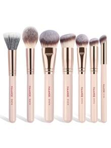 MAANGE Bộ cọ trang điểm chuyên nghiệp 3/5/6/7 món, kèm hộp giấy, bao gồm cọ nền, cọ tạo khối, cọ má hồng, cọ phấn mắt, cọ tán màu, lông cọ mềm mại, phù hợp với phấn phủ, mỹ phẩm dạng lỏng và kem, nhỏ gọn, lý tưởng cho du lịch. Bộ sản phẩm bao gồm: Bộ cọ trang điểm, Bộ cọ trang điểm, Bộ cọ trang điểm hoàn chỉnh, Bộ cọ trang điểm, Bộ quà tặng trang điểm, Quà tặng, Cọ trang điểm chuyên nghiệp, Bộ trang điểm hoàn chỉnh - Màu be - Xem 1