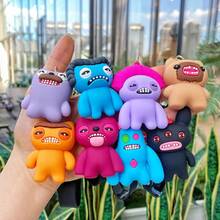 1 件时尚可爱尖牙怪兽钥匙扣、Fugglers 毛绒娃娃吊坠、汽车/包包钥匙扣、小礼物 - 彩色 - 查看 1