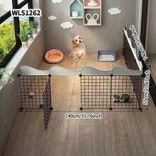 Foldable Dog Fence For Small/Medium Dogs, Indoor Pet Playpen, Puppy/Kitten Cage, Rabbit Hutch - Multicolor - View 8