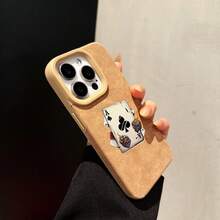 Funda para móvil con diseño de carta de póker (1 unidad). Ideal para invierno y otoño. Compatible con phone 16 Pro Max, 16 Plus, 15 Pro, 14, 13, 12 y 11. Funda de piel sintética. Diseño sencillo. Protección completa para hombre y mujer. Resistente a caídas. - Marrón claro-1 - Ver 3