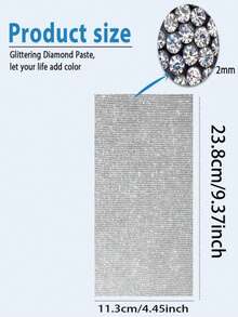1 tấm đá đính Bling Bling Rhinestone Sticker DIY trang trí nội thất xe hơi, cốc nước, khung ảnh, nhãn dán trang trí pha lê lấp lánh tự dính để trang trí xe hơi, 4,5 x 9,37 / 8,96 x 9,37 inch (màu trắng) - trắng - Xem 5