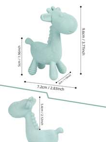 2 pezzi Giocattolo da dentizione in silicone a forma di cerbiatto carino, facile da afferrare, regalo per festa di nascità, giocattolo per neonati