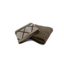 Toalla de Medio Baño 140 cm x 70 cm | Suave y Absorbente, 400 g | Con Diseños Bordados en Múltiples Colores | Ideal para Toda la Familia - Caqui - Ver 1