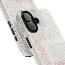 Teléfono 1PC Teléfono con patrón de mosaico floral, teléfono de diseño, cubierta protectora decorativa para teléfono compatible con phone 11 12 13 14 15 16 Pro, carcasa - Blanco - Ver 2
