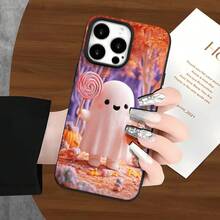 Funda protectora para phone con diseño de calabaza, con orificios grandes, compatible con phone 16 Pro Max, 16, 15 Pro, 14, 14 Plus/14 Pro Max, 13, 13 Pro, 12 Pro, 11/11 Pro. Regalos para cumpleaños y festividades - Negro - Ver 8