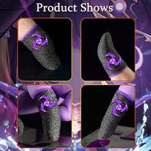 Ultra-Thin Breathable 24-Hour Durable Finger Sleeve For Mobile Gaming: Sweat-Proof, Non-Slip, High Sensitivity Touchscreen Finger Gloves, Suitable For Gamers - Purple - View 5