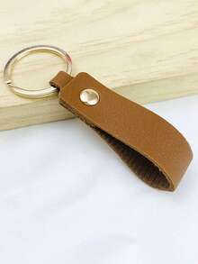 1pc Personalized Name Leather Keychain, Customized Text Music Code Design Key Ring, Minimalist Bag Charm, Car Key Accessory, Gift For Friends And Family - Multicolor - View 20