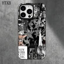 Fundas protectoras con diseño de cinco puntas y orificios grandes. Compatibles con phone 16 Pro, 15 Pro, 14, 14 Plus, 14 Pro, 13, 13 Pro, 12 Pro y 11 Pro. Perfectas para cumpleaños y celebraciones. - Negro - Ver 2