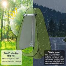 Portable Outdoor Pop-Up Privacy Tent, Camping Shower Toilet, Changing Room, Hiking Camping - Green - View 8