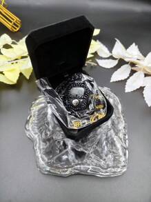 1pc Rhinestone Ring & 99pcs Faux Pearl Beaded Bracelet Pendant, Comes With Elegant Gift Box, Ramadan Gift