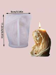 Silicone Candle Mold, Goddess Princess Beard Religious Figure Sculpture Candle Mold, Handmade Craft Molds For Home Decor And Holiday Gifts, Suitable For Study Room And Church Decoration Candles, Perfect For DIY Parent-Child Or Couple Crafting
