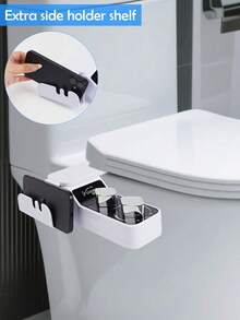 3-Mode Smart Bidet Toilet Attachment Adjustable Temperature Wash, Easy Install No-Electric Bidet With Feminine/Posterior Cleaning & Side Shelf - White - View 2