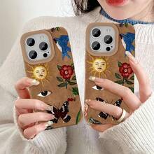 Funda para phone 16 Pro Max/15/14 Plus de piel sintética retro con diseño de piel de oveja, compatible con phone 13/12/11 (modelo 2025). Diseño moderno y elegante en color marrón. Suave y cómoda, ideal para hombres y mujeres. - Colores mixtos 1 - Ver 6