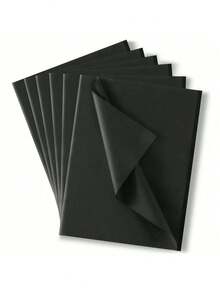 12pcs Black Thin Wrapping Paper, Colorful Wrapping Paper Tissues For Various Occasions - Black - View 2