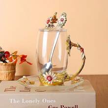 Metal Carved Luxury Crystal Cup/Tea Cup/Coffee Cup/Juice Cup/Breakfast Milk Cup. Mother's Day Gift/Holiday Gift. Home Entertaining, Business Entertaining, Gathering Party High-End Entertaining Cup. More Luxurious When Purchased As A Set. Graduation Gift, Kitchen