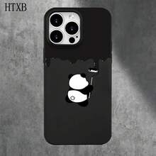 Funda protectora para phone con diseño de oso pintado en una pared y orificios grandes. Compatible con phone 16 Pro, 16, 15 Pro, 14, 14 Fundas para phone 16 Pro, 15 Pro, 14, 14 Plus, 14 Pro, 13, 13 Pro, 12 Pro y 11 Pro. Ideales para cumpleaños y celebraciones. - Blanco - Ver 2