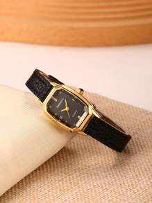REBIRTH 1pc Women's Retro College Style Fashion Casual Quartz Wrist Watch, Suitable For Daily Wear