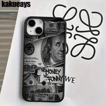 Funda protectora para phone con diseño de billete rasgado y orificios grandes. Compatible con phone 16 Pro Max, 16, 15 Pro, 14, 14 Plus/14 Pro Max, 13, 13 Pro, 12 Pro, 11/11 Pro. Regalos para cumpleaños y fiestas - Negro - Ver 2