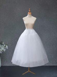 1 件女士白色 2-6 层钢圈新娘婚纱衬裙、礼服衬裙、飞碟衬裙、2 个钢圈 1 个网状公主礼服衬裙、4 层硬网无骨衬裙、4 个钢圈 5 个荷叶边衬裙、3 个钢圈 1 个网状拖尾衬裙、3 层水晶薄纱美人鱼衬裙、超大 6 个钢圈 6 个网状衬裙 - 白色 - 查看 6