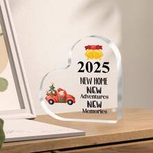 1pc 2025 New Home New Memory New Adventure Acrylic Desktop Plaque, Home Decor New Year Symbol, Christmas & New Year Home Decoration, Ideal Housewarming Gift - Ornaments - View 6