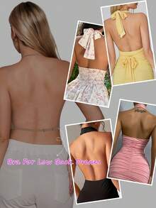 1/2 Pcs Seamless Backless Wireless Bra - 3-Way Cross-Back Design, Removable Pads & Adjustable Straps, Elegant Everyday Undergarment For Women, Comfortable Undergarment, Sleek Underwear, Smooth Texture - Nhiều màu - Xem 5
