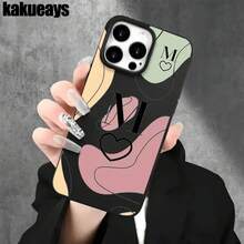 Funda para phone (1 unidad). Estas fundas para teléfono presentan un diseño de líneas en bloques de color con orificios grandes, imitando un estilo clásico. Son compatibles con los modelos 16 Pro, 16, 15 Pro, 14, 14 Plus, 14 Pro, 13, 13 Pro, 12 Pro y 11/11 Pro. Son un excelente regalo para cumpleaños y fiestas. - Blanco - Ver 2