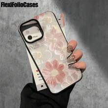 Funda protectora para phone con diseño tridimensional de flores al óleo, con orificios grandes, compatible con phone 16 Pro Max, 16, 15 Pro, 14, 14 Plus/14 Pro Max, 13, 13 Pro, 12 Pro, 11/11 Pro. Ideal para regalar en cumpleaños y otras festividades. - Negro - Ver 6